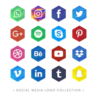 Colores de la colección de redes sociales