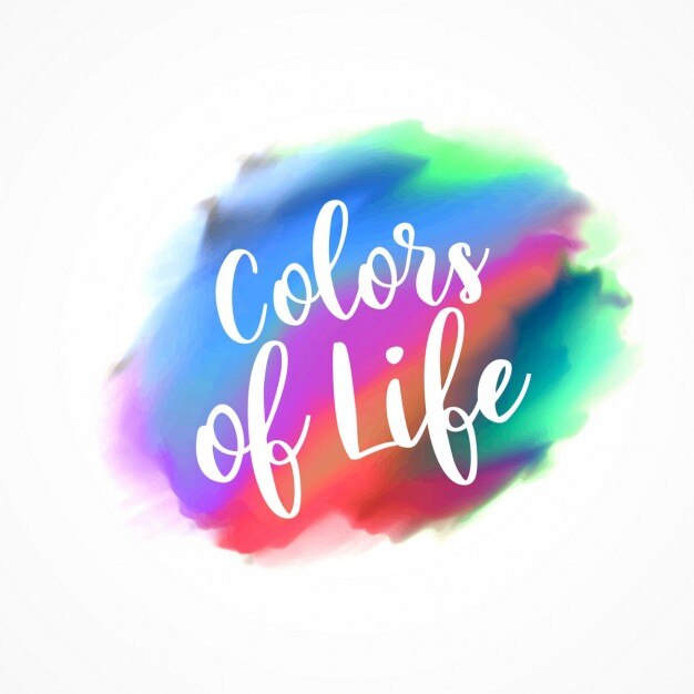Vector gratuito colores de la vida, acuarela