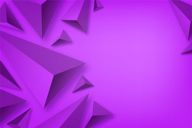 Colores vívidos de fondo de triángulos en 3D