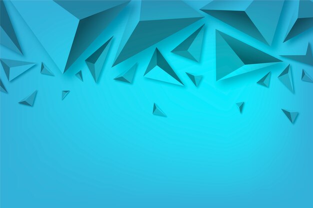 Colores vívidos de fondo de triángulos en 3D