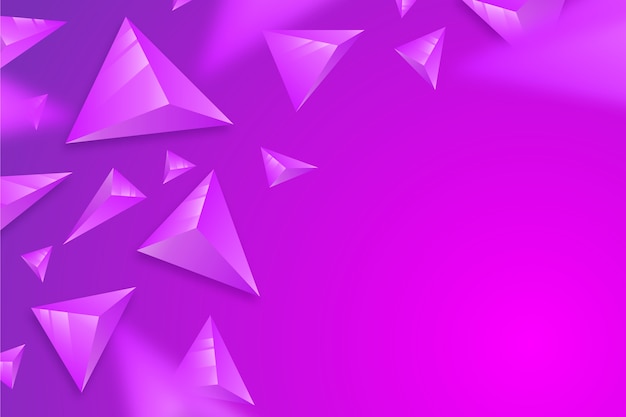 Colores vivos fondo de triángulos 3d
