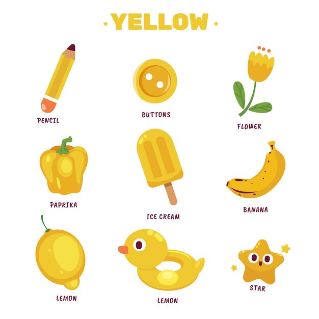 Colores y vocabulario en inglés