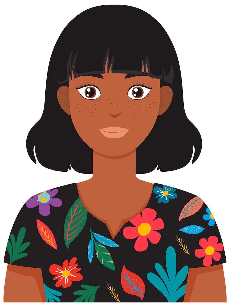 Vector gratuito la colorida camisa floral de avatar