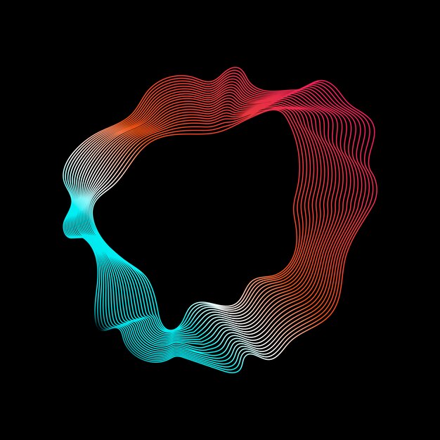 Colorida colección abstracta de líneas de contorno