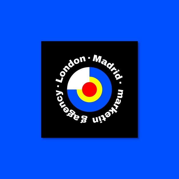 Colorida empresa de marketing de inspiración geométrica. página de foto de perfil de linkedin