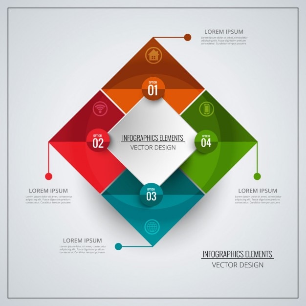 Vector gratuito colorida plantilla de infografía