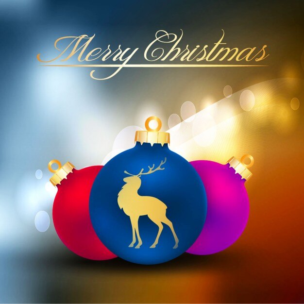 Coloridas bolas de Navidad sobre fondo brillante