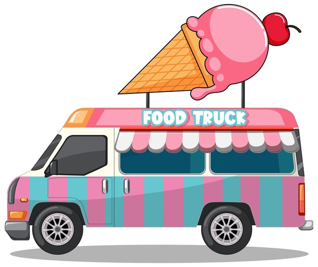 El colorido camión de helados