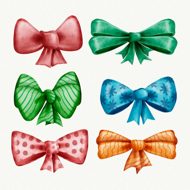 Colorido conjunto de cintas navideñas