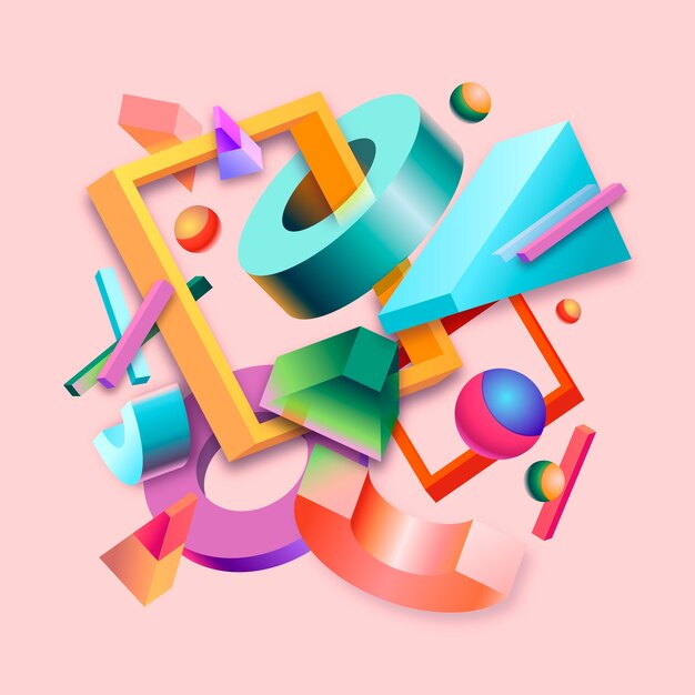 Colorido diseño de fondo 3d