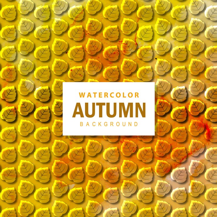Vector gratuito colorido fondo de acuarela de otoño