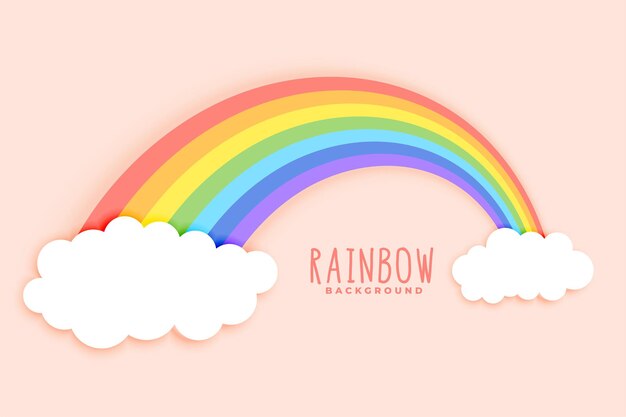 un colorido fondo de fantasía con diseño de nube de papel recortado