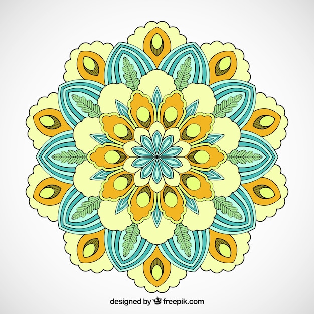 El colorido fondo del mandala