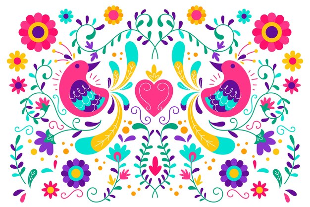 Colorido fondo mexicano