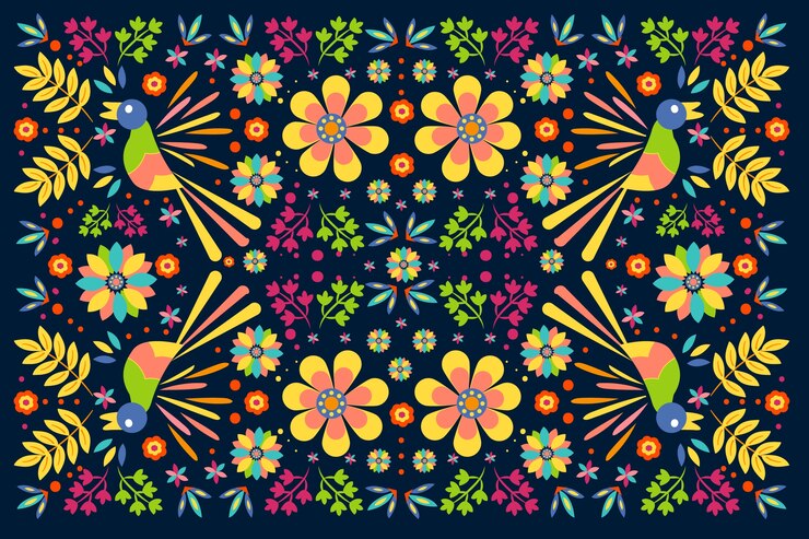 Vector gratuito colorido fondo mexicano