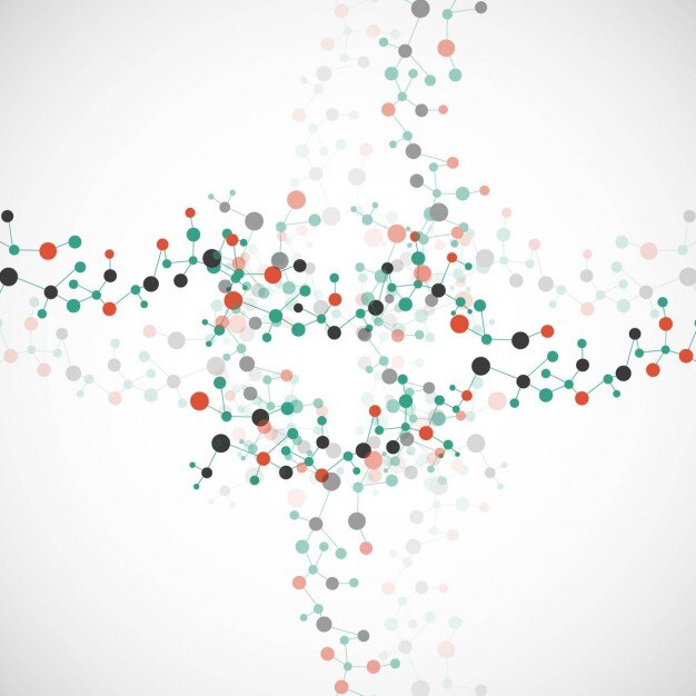 Colorido fondo con moléculas