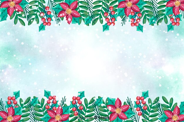 Colorido fondo de navidad acuarela