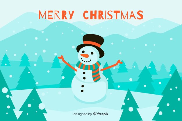 Colorido fondo de navidad en diseño plano