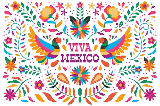 Vector gratuito colorido fondo de pantalla mexicano