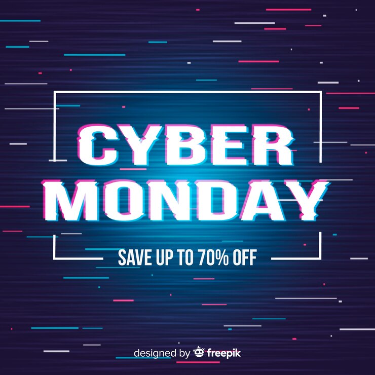 Vector gratuito colorido glitch cyber lunes