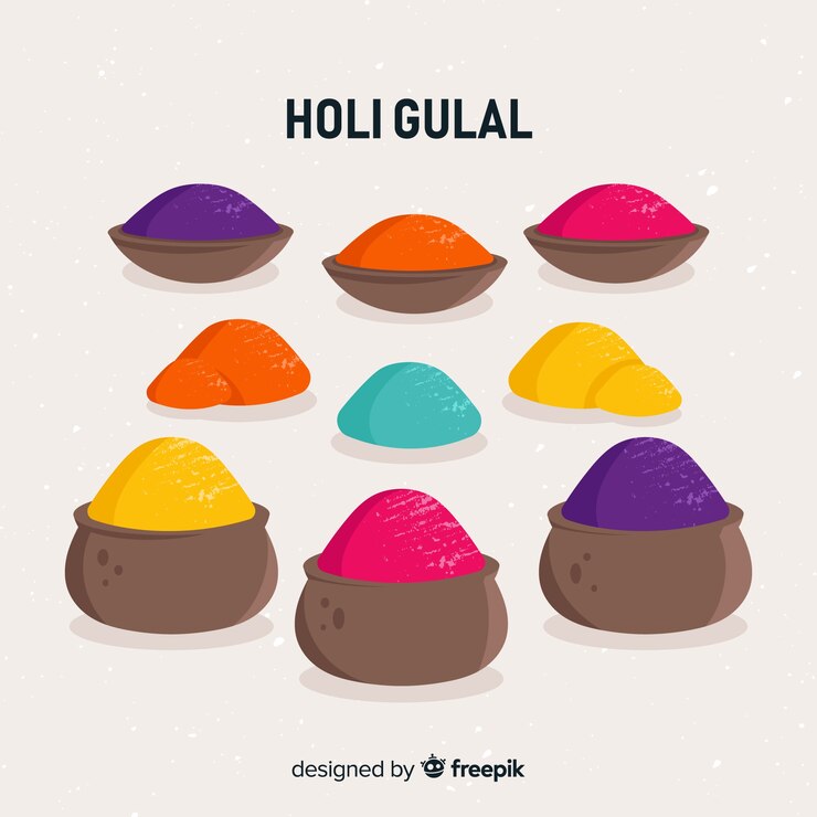 Vector gratuito colorido holi gulal