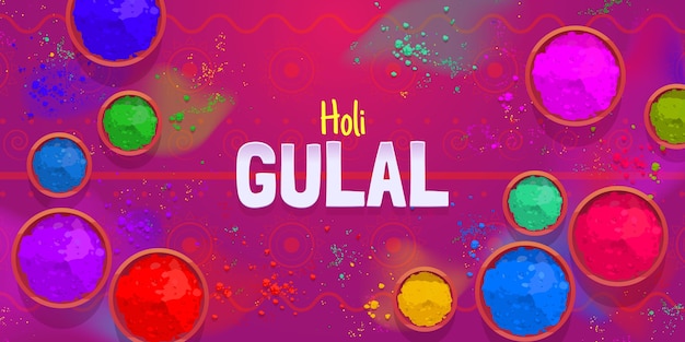 Colorido holi gulal