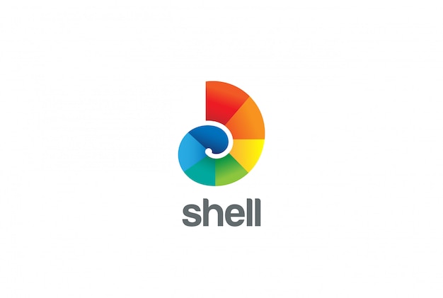 Colorido icono de vector de logotipo de shell. vector gratuito