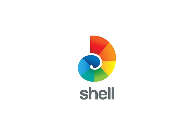 Colorido icono de vector de logotipo de Shell.