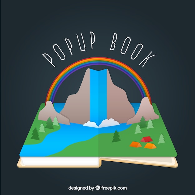 Vector gratuito colorido libro pop-up