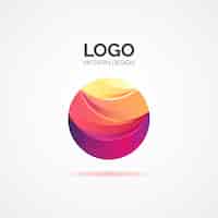 Vector gratuito colorido logotipo abstracto en diseño moderno
