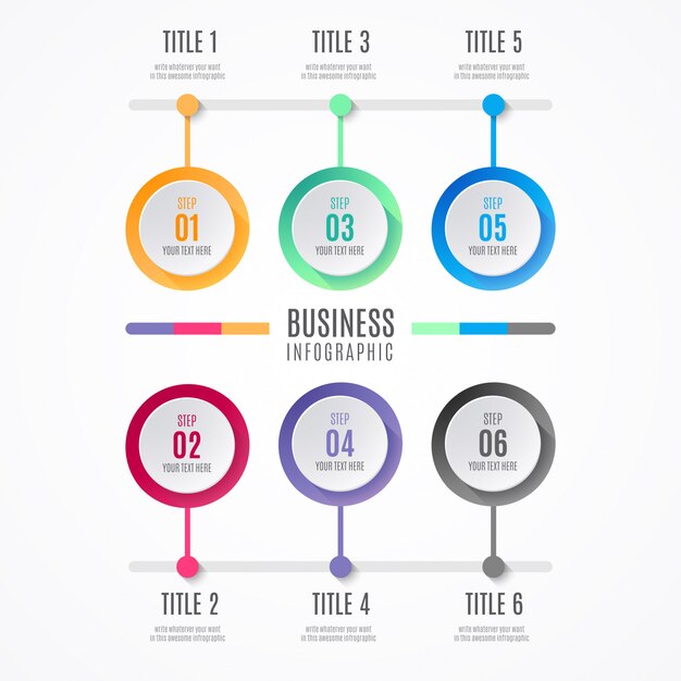 Colorido negocio infografía elementos
