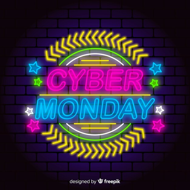 Colorido neón cyber lunes