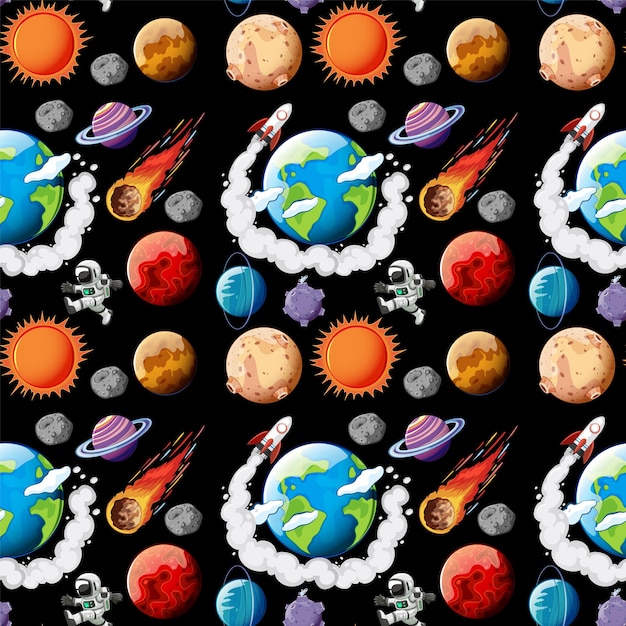 El colorido patrón de la aventura espacial
