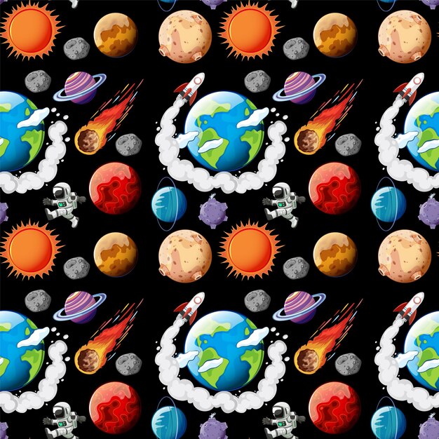 El colorido patrón de la aventura espacial