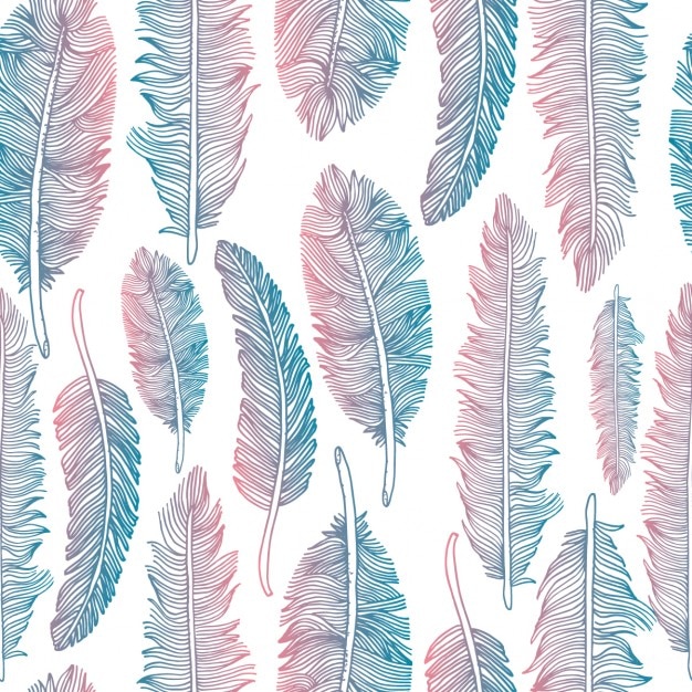 Vector gratuito colorido patrón de plumas tribales