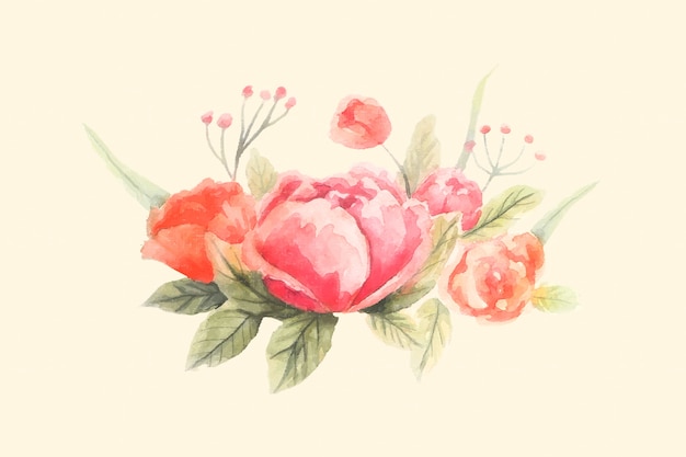 Colorido ramo floral vintage