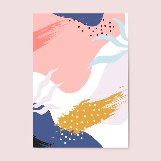 Colorido vector de cartel de estilo de Memphis
