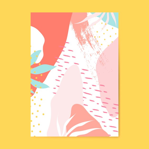 Colorido vector de cartel de estilo de Memphis