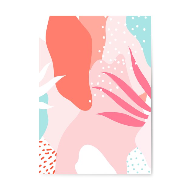 Colorido vector de cartel de estilo de Memphis