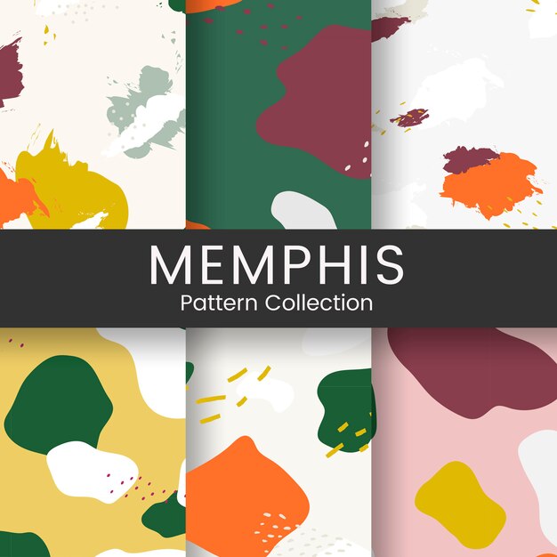 Colorido vector de diseño de patrón de Memphis
