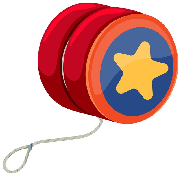 Colorido YoYo con ilustración de diseño de estrellas