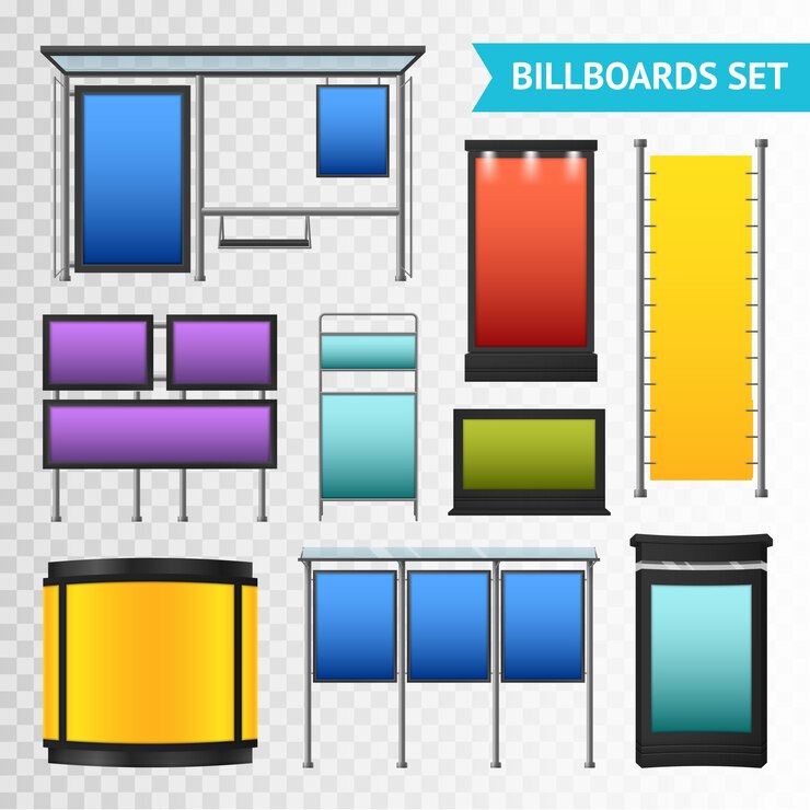 Vector gratuito coloridos carteles promocionales establecidos