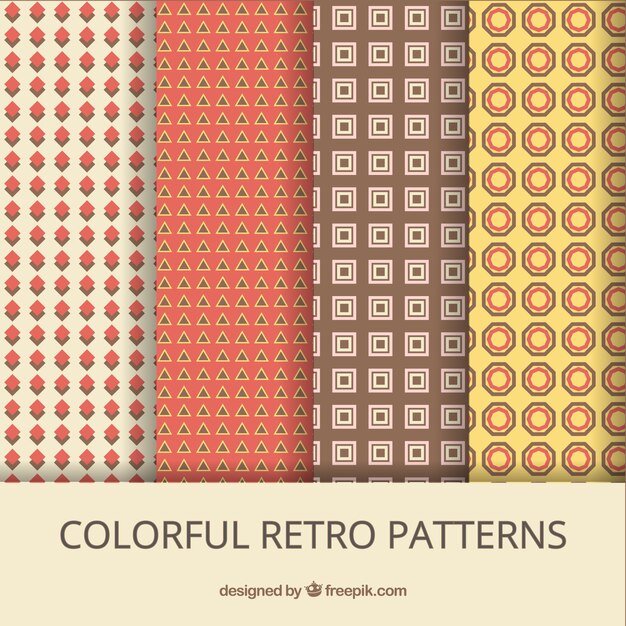 Coloridos patrones retro