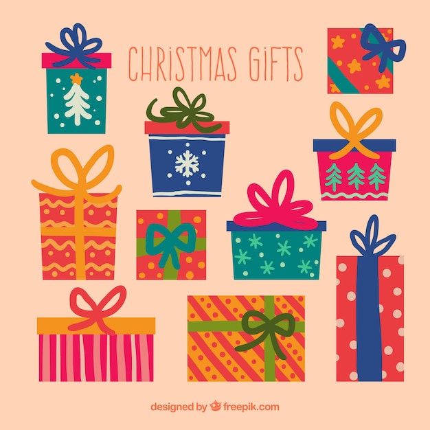 Coloridos regalos de navidad