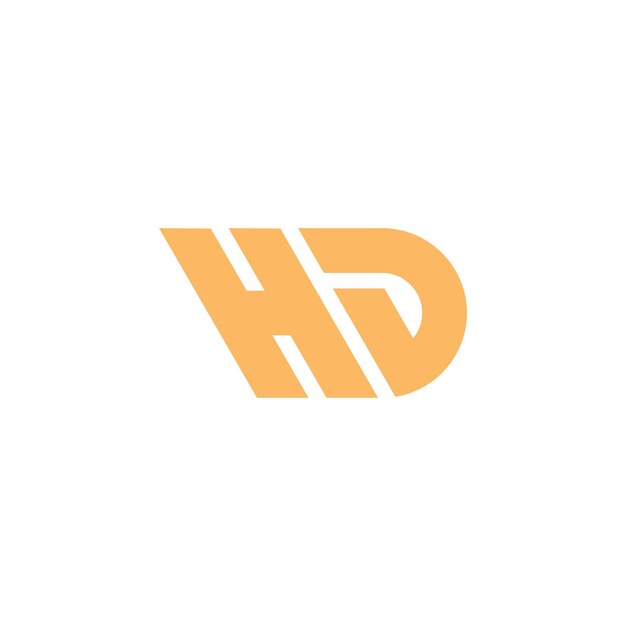 combinación de diseño de logotipo letra h y d