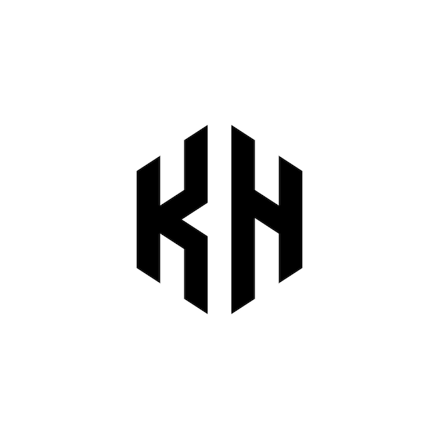 Vector gratuito combinación de diseño de logotipo de letras k y h