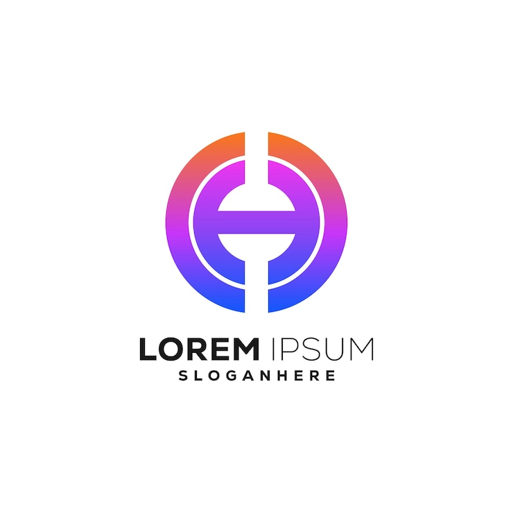 Vector gratuito combinación del logotipo del vector de la letra c y h
