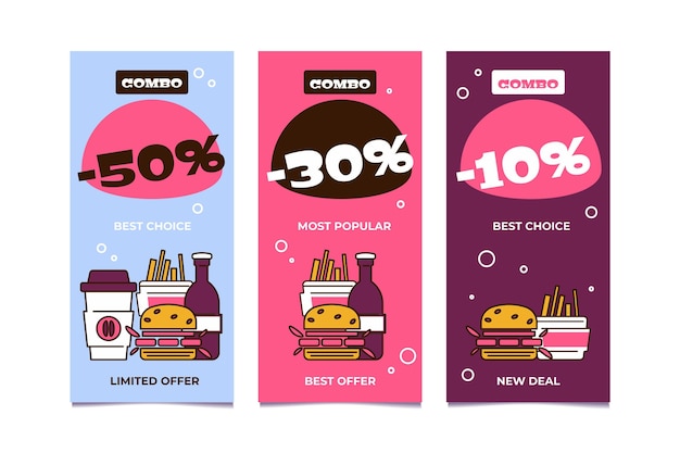 Combo Combo ofrece paquete de banners verticales