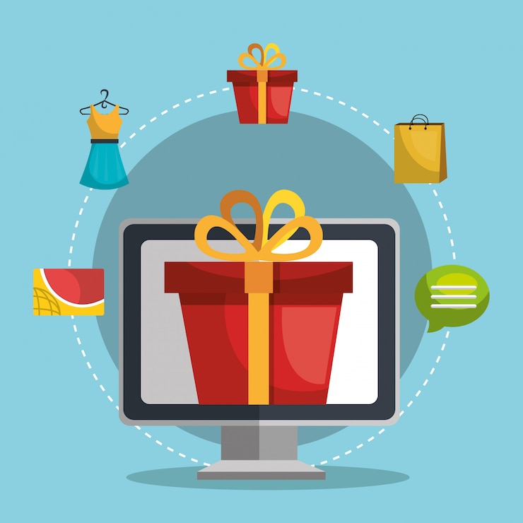 Vector gratuito comercio electrónico establecer iconos