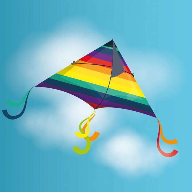 Cometa y diseño infantil.